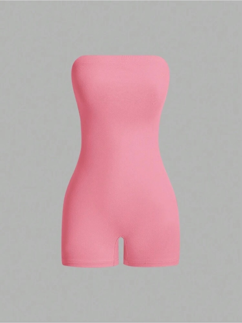 SHEIN Strapless Pink Seamless Shapewear Romper